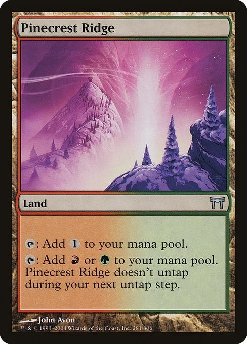Pinecrest Ridge 1x FOIL CHK MTG Champions of Kamigawa Uncommon MINT land red grn - Image 1 of 1