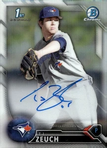 2016 Bowman Draft #CDA-TZ T.J. Zeuch Chrome Draft Pick rifrattore automatico #/499 - Foto 1 di 2