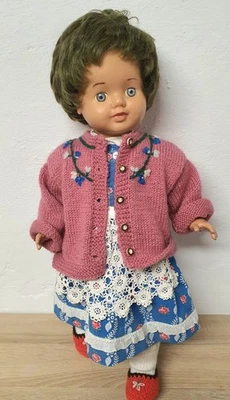Poupée d'artiste poupée vinyle doll 56 cm yeux dormeurs voix collector rare... - Photo 1/4