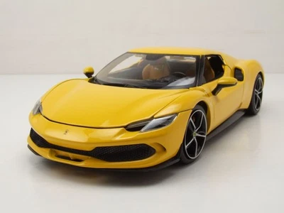 Ferrari 296 Gtb Giallo Modellino Auto 1:18 Bburago - Immagine 1 di 4