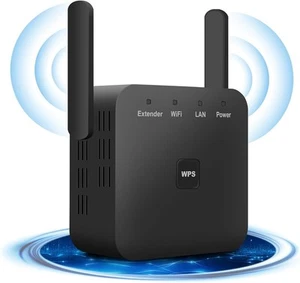 WiFi Extender for Large Homes: 3800sq.ft Long Range - 4 Antennas + 45 Devices | - Afbeelding 1 van 10
