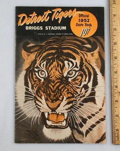 Vintage 1952 Detroit Tigers Official Score Book vs Boston Red Sox Briggs Stadium - Picture 1 of 7