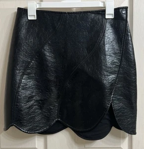 Skirt For Women Color Black Faux Leather - Picture 1 of 10