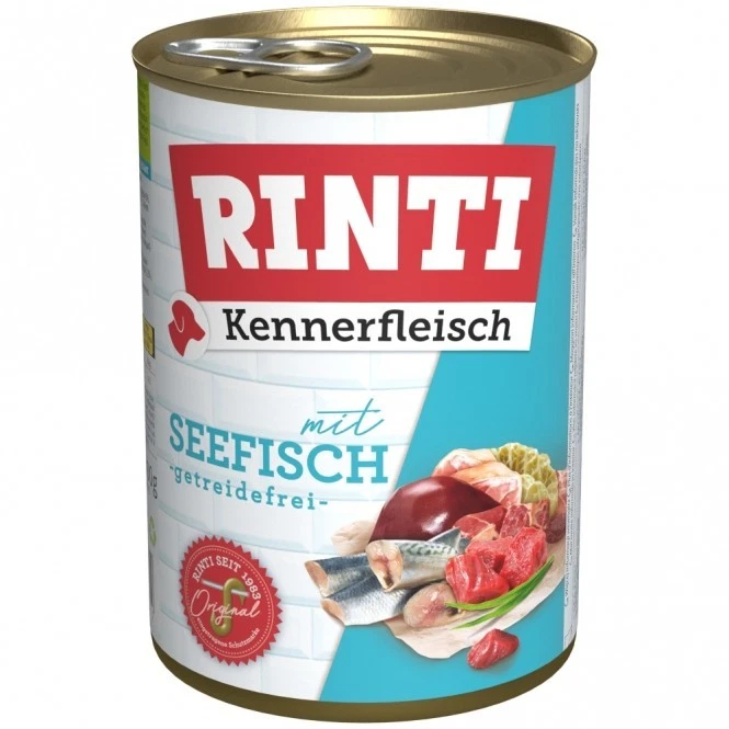Rinti Kennerfleisch Seefisch 12x 400g getreidefrei ohne Soja Hundefutter - Bild 1 von 1
