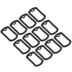 Funda de silicona silenciadora para etiquetas de perro de 12 piezas cubierta militar para hombre cubiertas de hueso - Imagen 1 de 12