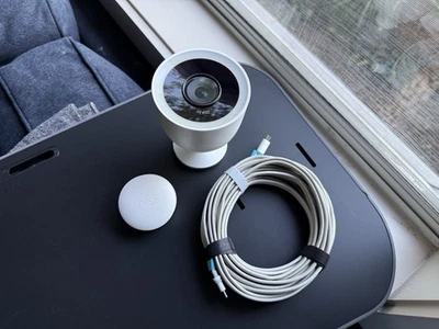 Google Nest Cam IQ Outdoor 1080p HD Smart Security Camera – White, Tested - Image 1 of 4