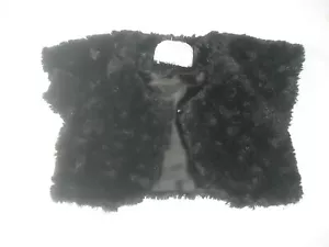 Primark girls black soft fake fur shrug 2-3 years - Picture 1 of 3