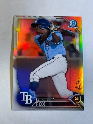 Lucius Fox 2016 Bowman Draft Chrome REFRACTOR #BDC-200 Rays Prospect - Image 1 of 2