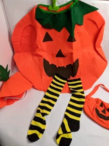 Halloween Pumpkin Costume Cosplay Party for Kids  Pumpkin Suits with hat NEW - Picture 1 of 8