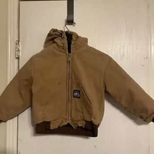 Youth Polar King By Key Brown Fleece Lined Insulated Jacket Boys Small - Picture 1 of 3