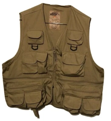Chaleco Master Sportsman Pesca Caza Talla Mediana Caqui Beige Nuevo Sin Etiquetas Foto 1 de 2