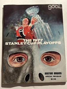 1977 STANLEY CUP Playoffs Program BOSTON Bruins PHILADELPHIA FLYERS Bucyk CLARKE - Picture 1 of 8