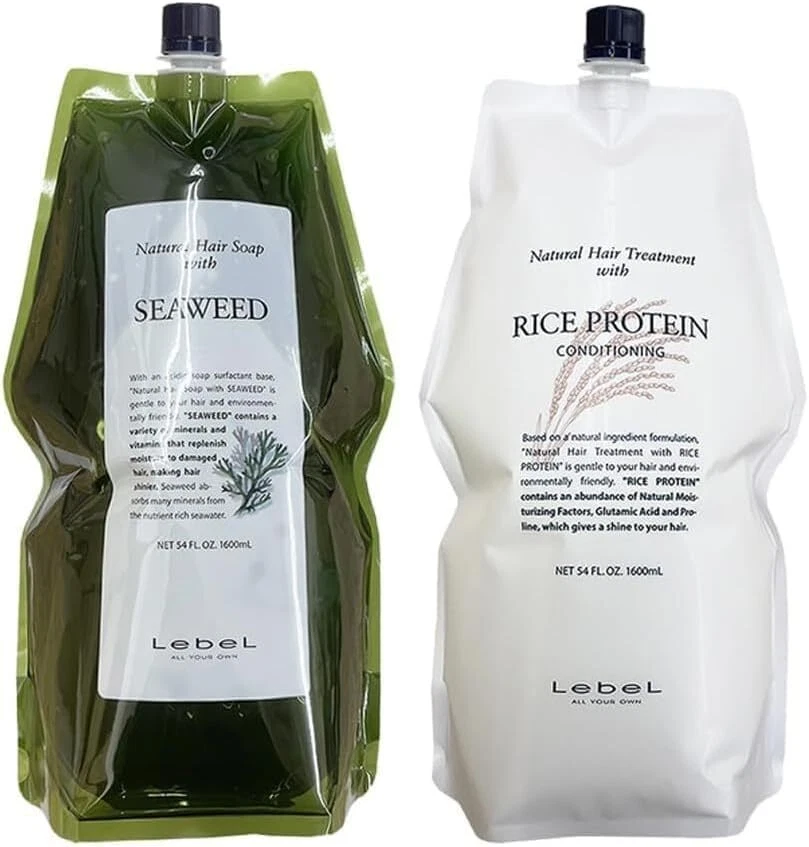 Jabón Natural para Cabello Lebel SW + Tratamiento Proteico de Arroz RP 1600 ml Foto 1 de 1