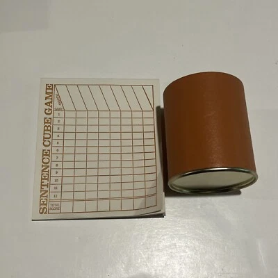 Vintage Scrabble Sentence Cube Game 1971 replacement cup and Pad - Used - Image 1 of 4
