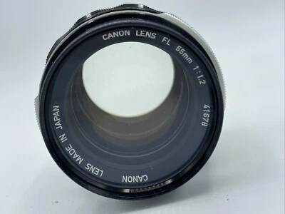 RARE -V intage Canon 55mm/f1:1.2 FL lens for Canon Pellix camera - Image 1 of 4
