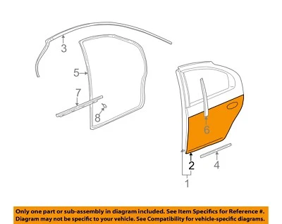 CHRYSLER OEM 00-05 Neon Rear Door Door Components-Outer Panel 4783628 - Изображение 1 из 2