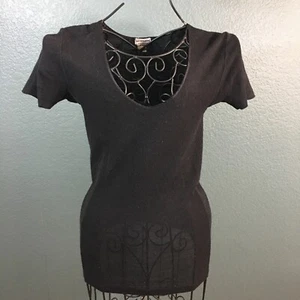 Saks Fifth Avenue Real Clothes NY Long Sleeve Button Up Shirt, Gray Stripes, 8 - Picture 1 of 10