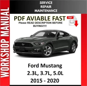 FORD MUSTANG 2015 2016 2017 2018 2019 2020 SERVICE REPAIR WORKSHOP MANUAL - Picture 1 of 1