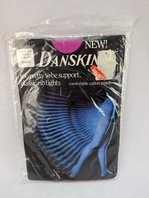 Vintage 1984 Danskin Style 213 Classic Rib Tights Magenta Size A - Image 1 of 4