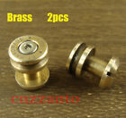 2pcs M6 Brass " bullet primer " Chicago Screw back Nail stud Rivet Z148B