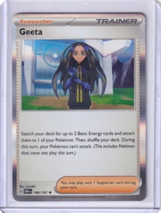 Pokemon Trainer Geeta Holo #188 Obsidian Flames TCG 2023  - Imagen 1 de 2