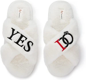 Christmas Gifts Women'S Fuzzy Fluffy House Slippers Cute Plush Memory Foam Shoes - Picture 1 of 12