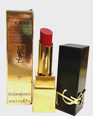 Lápiz labial Yves Saint Laurent Rouge Pur Couture THE BOLD - 21 Rouge Paradoxe Nuevo en caja Foto 1 de 2