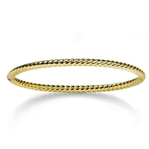 Goldarmreif Kordelmuster ovaler Armreif 585er Gelbgold Goldschmuck neu - Bild 1 von 1