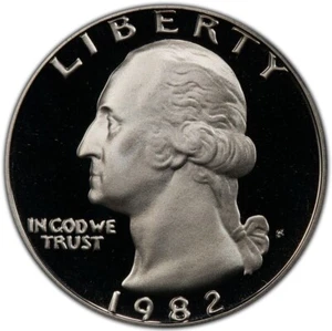 Washington Quarter 1982 S PCGS Graded PR 70 Deep Cameo Uncirculated 25c Coin - Picture 1 of 12