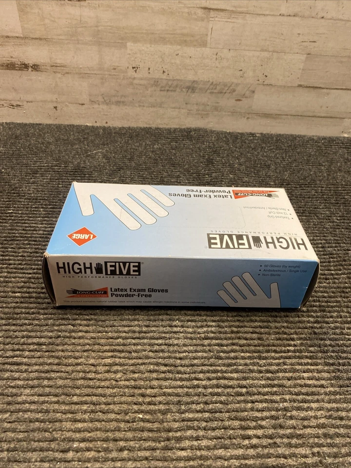 Новый высоты пять латекс экзамен перчатки большой #L913 50 перчатки - Изображение 1 из 4