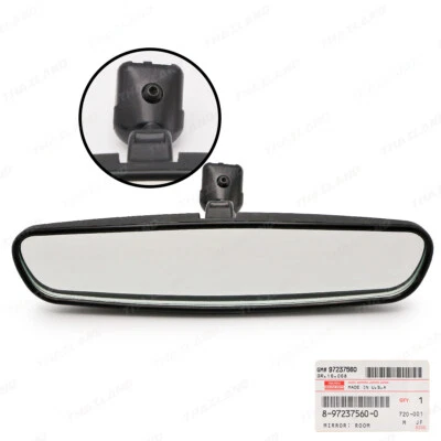 Fits Isuzu D-Max SLX Dmax TFR 2003 07 Interior Inside Rear View Mirror Black - Image 1 of 4