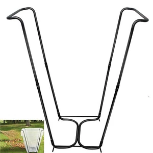Garden Trash Bag Holder Heavy Duty Metal Leaf Bag Holder Stand Holds 30-45 Gal - Picture 1 of 11