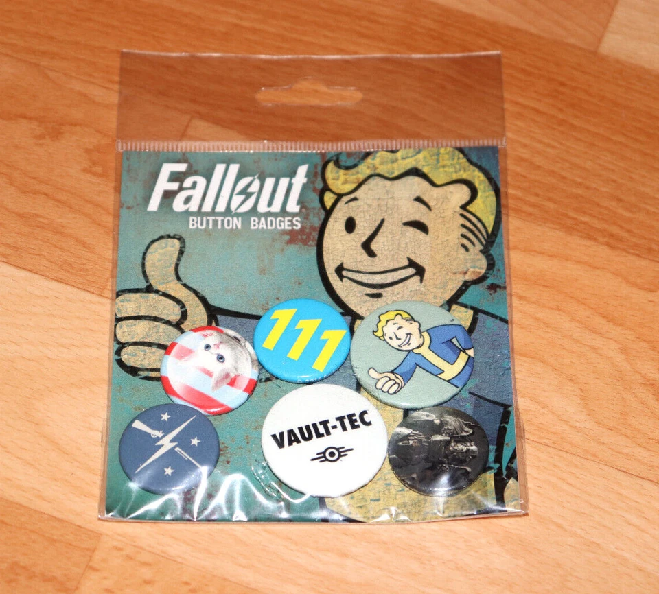 2016 Fallout Vault-Tec 111 Vault Boy Rare Button Badges Set Bethesda  - Image 1 of 4