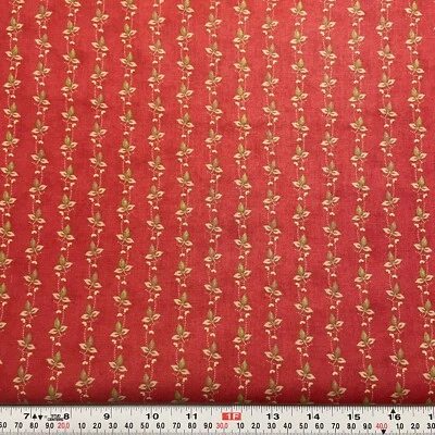 Harmony by Jan Patek for Moda Striped Red Cotton Fabric by the HALF YARD - Image 1 of 2