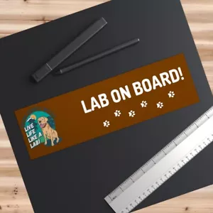 Lab On Board! Bumper Sticker - Picture 1 of 4