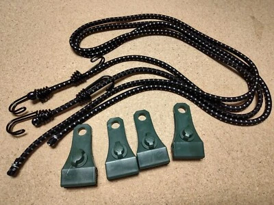 Vashly 2PC Bungee Cord w/Hook 56" Bungee Cord Heavy Duty Outdoor w/Tarp 4 Clips  - Image 1 of 4