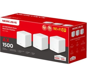 Mercusys Halo H1500x 3-Pack Ax1500 Dual Band Whole Home Mesh Wi-Fi 6 System - Picture 1 of 6