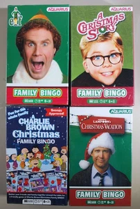 Christmas FAMILY BINGO 4-Pack (ELF, CHARLIE BROWN, VACATION, STORY) - NEW SEALED - Picture 1 of 9
