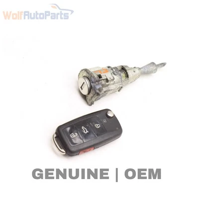 2011-2016 VW EOS 2.0L - LOCK Switch / Cylinder SET W/ KEY 1Q0800375BA - Image 1 of 4