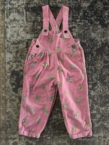 Vintage Pink Corduroy Clown Overalls by Hush Puppies (24M) - Picture 1 of 11