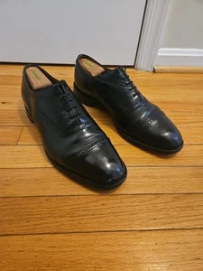 Loake Black Leather Oxford Cap Toe Lace Up Shoe Style 206B Men's Size US 12 - Picture 1 of 8