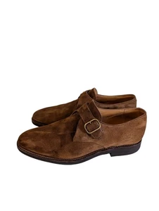 John Lobb Paris Herren Wildleder Mönch Riemen Schuhe Größe 8 - Bild 1 von 10