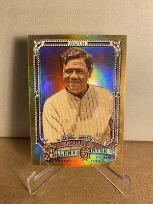 2025 Topps Allen & Ginter Babe Ruth Gold Chrome #28 Yankees de Nueva York # 02/50 Foto 1 de 2
