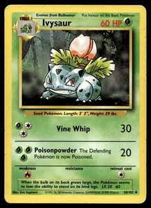 Ivysaur 030/102 Pokemon Base Set Unlimited Non Holo (MP) - Bild 1 von 2