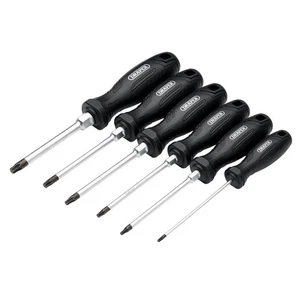 Draper Torx Stern Harte Griff Screwdriver Set 6 Teile T10 Zu T40 Magnetisiert - Picture 1 of 2