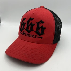 Cappello camionista Red Devil Clothing 666 Sinner SnapBack NERO/ROSSO - Foto 1 di 6