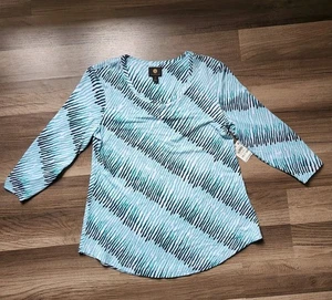Teal Evergrn CB JM collection Long Sleeve rayon span knit size petite / small - Picture 1 of 6