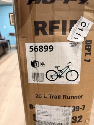 26 Inch Huffy Women's Trail Runner Mountain Bike Dual Suspension Frame, Black - Image 1 of 4