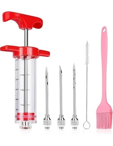 Jeringuilla Cocina Grande 30ml, MXTIMWAN Inyector Salsas con 3 Agujas 1 Cepillo  - Bild 1 von 3