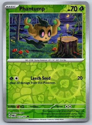 Phantump Reverse Holo Common SV06: Twilight Masquerade 012/167 NM - Image 1 of 2